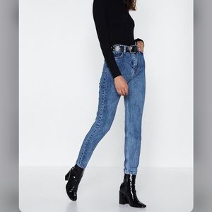 NASTY GAL Don't Even Trip Acid Wash Jeans - Size 4